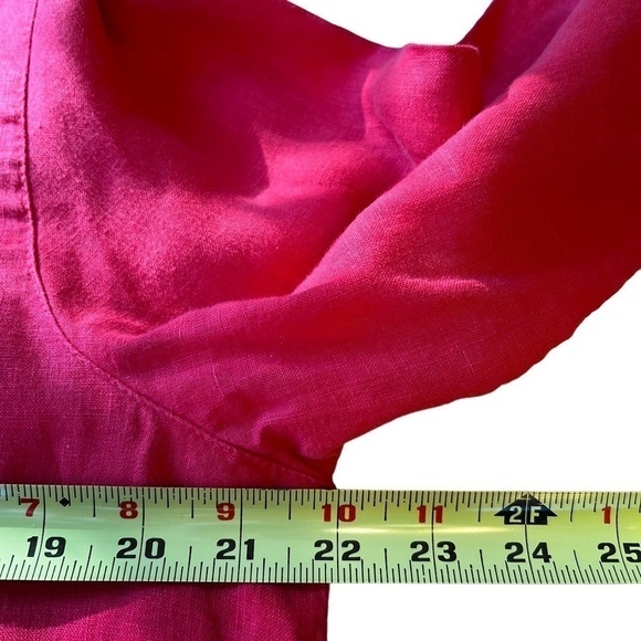 𝅺click by Colour Me Cotton 100% Linen Blouse EUC - Picture 5 of 10